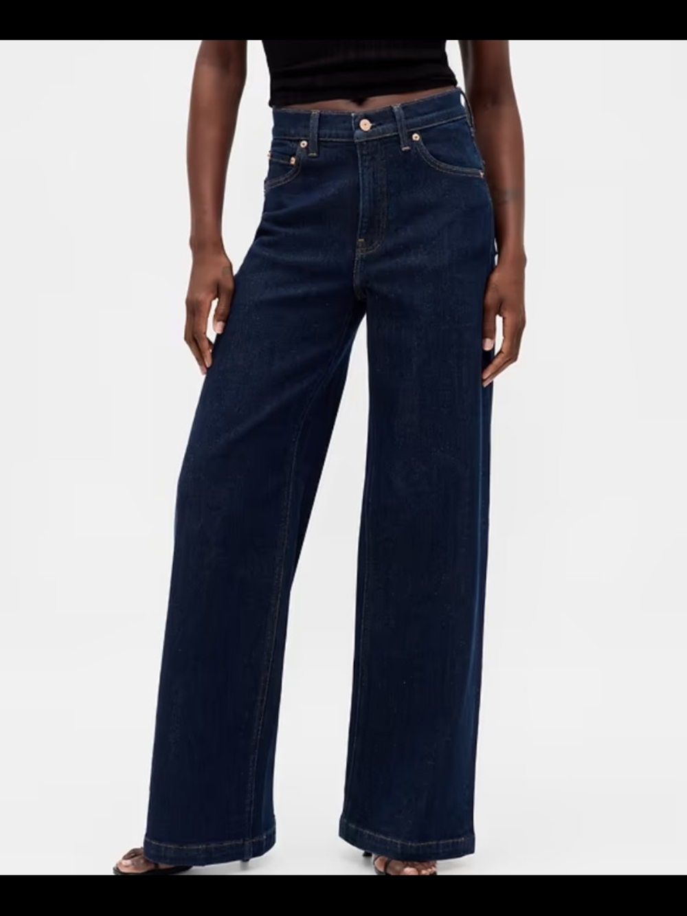 Gap High Rise Stride Wide Leg Jeans